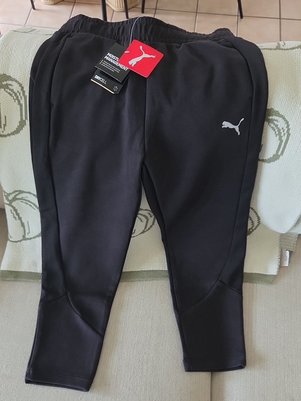 Puma Black Kids Jogger Sweatpants with Reflective Logo